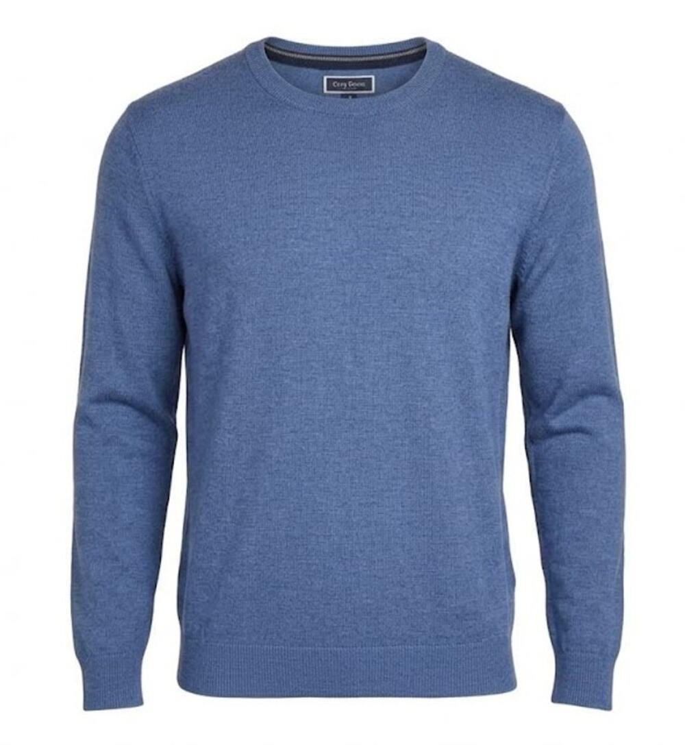Club Room Mens XXL Blue Merino Wool Blend Sweater Preppy Campus Fall Layer